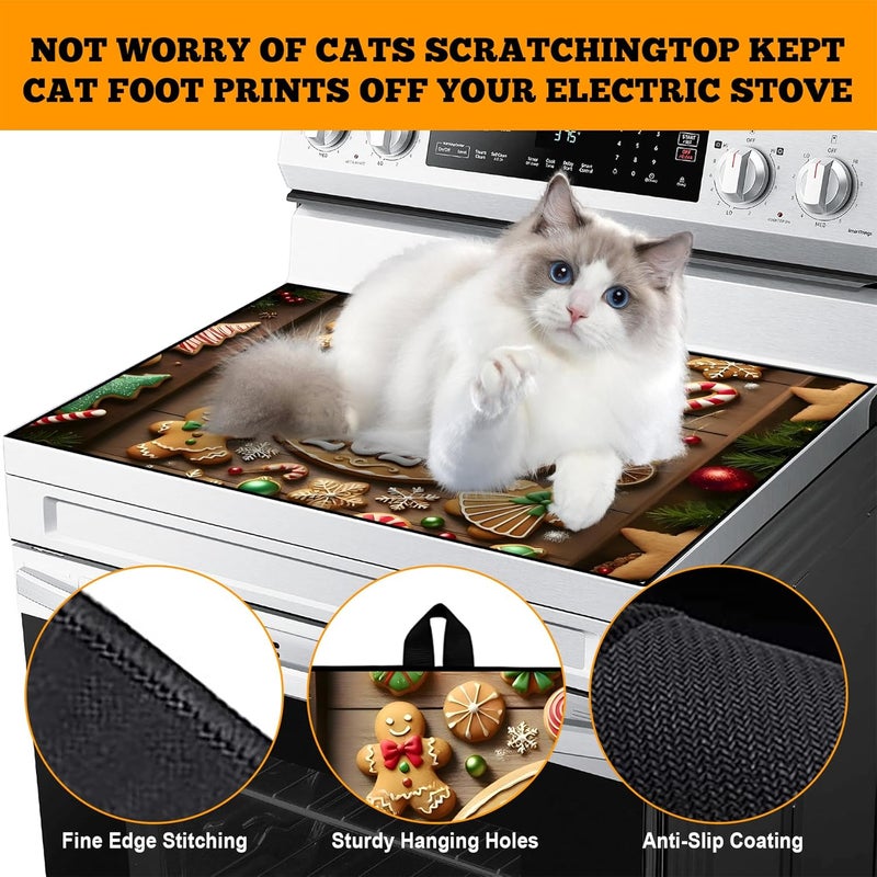 AOHMPT Stove Top Cover for Electric Stove: 28''×20'' Stove Cover Elevate Your Kitchen Reliable Heat Protection,Non-Slip Kitchen Decor (MAI-F2411010) - Image 4